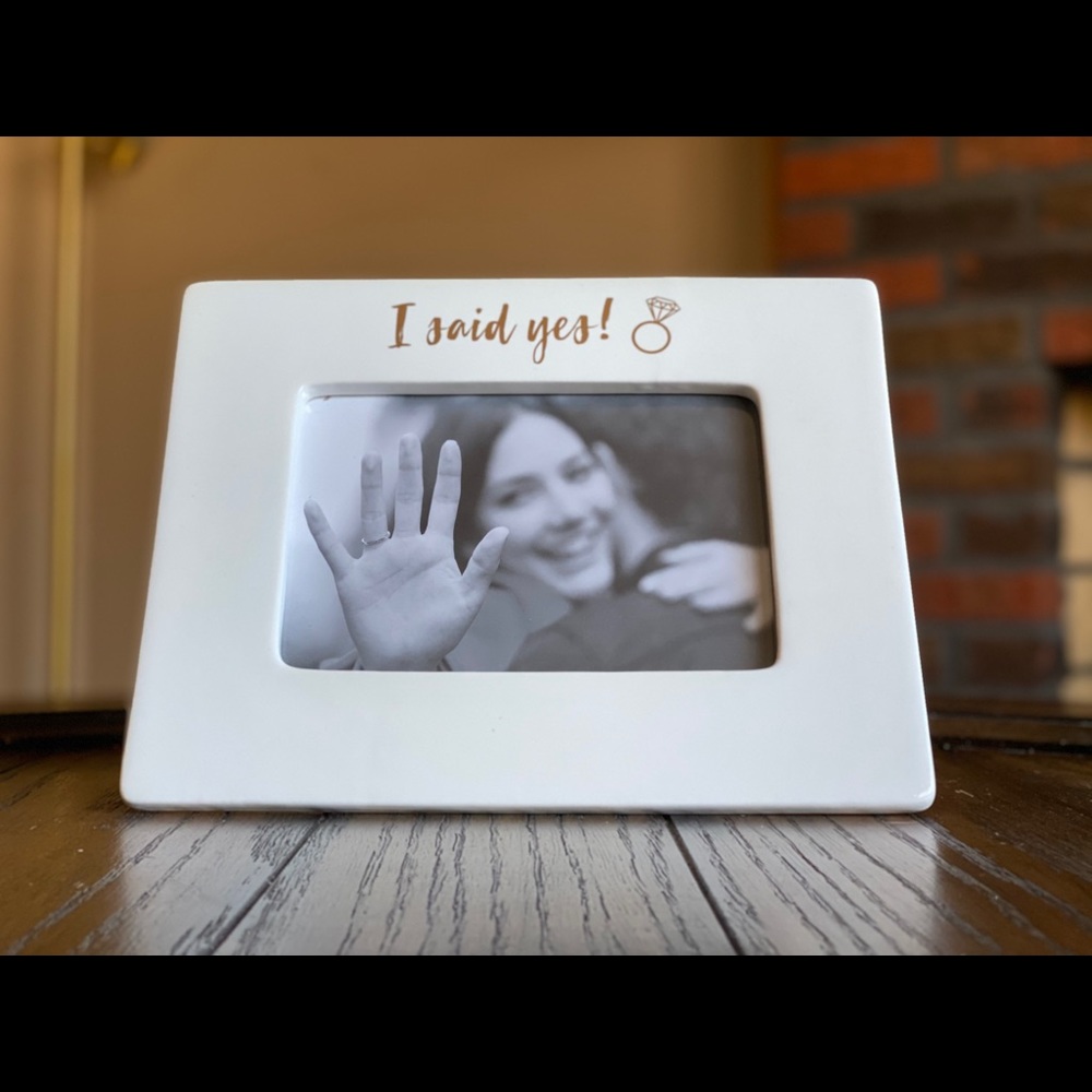 Picture Frame Available / Found - Wedding Engagement Picture Frame ‘I said yes’